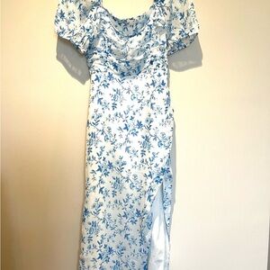 French Connection Blue and White Floral Dress
